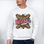 Baseball Leopard Leather Design - Baseball Unisex Crewneck T-Shirt Sweatshirt Hoodie