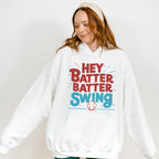 Hey Batter Batter Swing Baseball Design - Baseball Unisex Crewneck T-Shirt Sweatshirt Hoodie