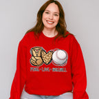 Peace Love Baseball - Baseball Unisex Crewneck T-Shirt Sweatshirt Hoodie
