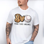 Peace Love Baseball - Baseball Unisex Crewneck T-Shirt Sweatshirt Hoodie