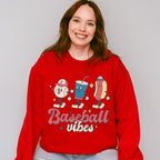 Baseball Drink And Hot Dog Design - Baseball Unisex Crewneck T-Shirt Sweatshirt Hoodie