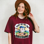 Take Me Out The Ball Game Running Ball Design - Baseball Unisex Crewneck T-Shirt Sweatshirt Hoodie