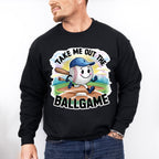 Take Me Out The Ball Game Running Ball Design - Baseball Unisex Crewneck T-Shirt Sweatshirt Hoodie