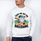 Take Me Out The Ball Game Running Ball Design - Baseball Unisex Crewneck T-Shirt Sweatshirt Hoodie