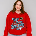 Take Me To The Ballpark Glove Design - Baseball Unisex Crewneck T-Shirt Sweatshirt Hoodie