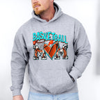 Turquoise Basketball Mom Design - Basketball Unisex Crewneck T-Shirt Sweatshirt Hoodie