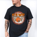Circle Gameday Leopard Design - Basketball Unisex Crewneck T-Shirt Sweatshirt Hoodie