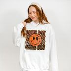 Smiley Basketball Game Day Design - Basketball Unisex Crewneck T-Shirt Sweatshirt Hoodie