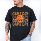 Leopard Heart Game Day Design - Basketball Unisex Crewneck T-Shirt Sweatshirt Hoodie