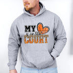 My Heart Is On That Court - Basketball Unisex Crewneck T-Shirt Sweatshirt Hoodie