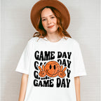 Smiley Peace Sign Game Day Design - Basketball Unisex Crewneck T-Shirt Sweatshirt Hoodie