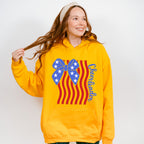 US Flag Cheerleader Ribbon Design - Cheerleader Unisex Crewneck T-Shirt Sweatshirt Hoodie