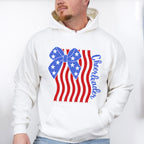 US Flag Cheerleader Ribbon Design - Cheerleader Unisex Crewneck T-Shirt Sweatshirt Hoodie