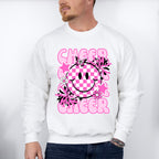 Pink Cheerleader Smiley Design - Cheerleader Unisex Crewneck T-Shirt Sweatshirt Hoodie