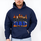 Football Dad Flames Design - Football Unisex Crewneck T-Shirt Sweatshirt Hoodie