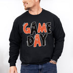 Black And Orange Game Day Design - Game Day Unisex Crewneck T-Shirt Sweatshirt Hoodie