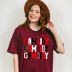 Red Black And White Gameday Design - Game Day Unisex Crewneck T-Shirt Sweatshirt Hoodie
