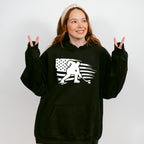 US Flag Hockey Player Design - Hockey Unisex Crewneck T-Shirt Sweatshirt Hoodie