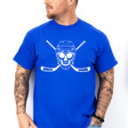 Skull Hockey Design - Hockey Unisex Crewneck T-Shirt Sweatshirt Hoodie