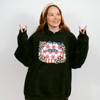 US Flag Lips Design - Soccer Unisex Crewneck T-Shirt Sweatshirt Hoodie