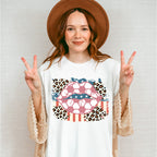 US Flag Lips Design - Soccer Unisex Crewneck T-Shirt Sweatshirt Hoodie