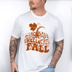 Hello Fall Pumpkin - Fall Unisex Crewneck T-Shirt Sweatshirt Hoodie