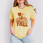 Hello Fall Pumpkin - Fall Unisex Crewneck T-Shirt Sweatshirt Hoodie