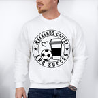 Weekends Coffee And Soccer Circle Design - Soccer Unisex Crewneck T-Shirt Sweatshirt Hoodie