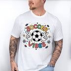 Soccer Vibes Peace Sign Soccer Ball Design - Soccer Unisex Crewneck T-Shirt Sweatshirt Hoodie