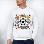 Soccer Vibes Peace Sign Soccer Ball Design - Soccer Unisex Crewneck T-Shirt Sweatshirt Hoodie