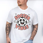 Soccer Vibes Smiley Soccer Ball Design - Soccer Unisex Crewneck T-Shirt Sweatshirt Hoodie