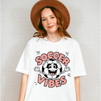 Soccer Vibes Smiley Soccer Ball Design - Soccer Unisex Crewneck T-Shirt Sweatshirt Hoodie
