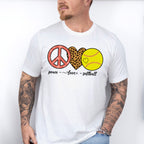 Peace Love Softball - Softball Unisex Crewneck T-Shirt Sweatshirt Hoodie