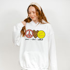 Peace Love Softball - Softball Unisex Crewneck T-Shirt Sweatshirt Hoodie