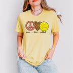 Peace Love Softball - Softball Unisex Crewneck T-Shirt Sweatshirt Hoodie