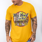 My Heart Is On That Field Circle Design - Softball Unisex Crewneck T-Shirt Sweatshirt Hoodie