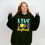 Live Love Softball - Softball Unisex Crewneck T-Shirt Sweatshirt Hoodie