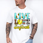 Live Love Softball - Softball Unisex Crewneck T-Shirt Sweatshirt Hoodie