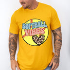 Softball Vibes Leopard Heart Design - Softball Unisex Crewneck T-Shirt Sweatshirt Hoodie