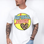 Softball Vibes Leopard Heart Design - Softball Unisex Crewneck T-Shirt Sweatshirt Hoodie
