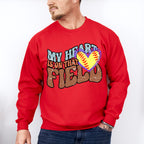 My Heart Is On That Field - Softball Unisex Crewneck T-Shirt Sweatshirt Hoodie