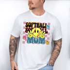 Smiley Softball Mom Design - Softball Unisex Crewneck T-Shirt Sweatshirt Hoodie