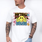Smiley Softball Mom Design - Softball Unisex Crewneck T-Shirt Sweatshirt Hoodie