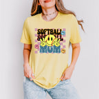 Smiley Softball Mom Design - Softball Unisex Crewneck T-Shirt Sweatshirt Hoodie