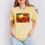 Softball US Flag Sunflowers Design - Softball Unisex Crewneck T-Shirt Sweatshirt Hoodie