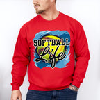 Softball Life Design - Softball Unisex Crewneck T-Shirt Sweatshirt Hoodie