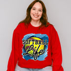 Softball Life Design - Softball Unisex Crewneck T-Shirt Sweatshirt Hoodie