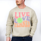 Live Love Tennis - Tennis Unisex Crewneck T-Shirt Sweatshirt Hoodie