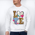 LOVE Leopard Design - Volleyball Unisex Crewneck T-Shirt Sweatshirt Hoodie