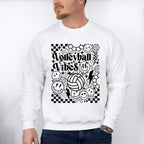 Volleyball Vibes Doodles Design - Volleyball Unisex Crewneck T-Shirt Sweatshirt Hoodie